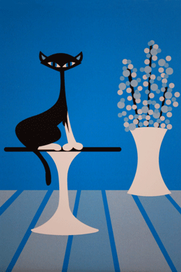 Kunstkarte <br>Lyro the black cat