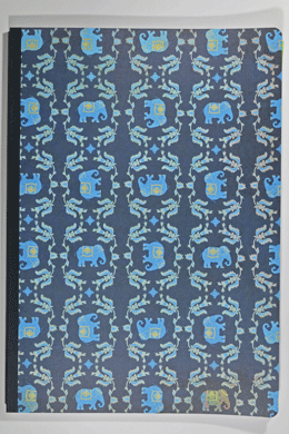 handgemachtes Notizheft <br>blue elephants